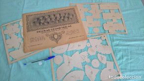 Antigüedades: Figuras Geometricas papel troqueladas 1911..para montar,pegar
